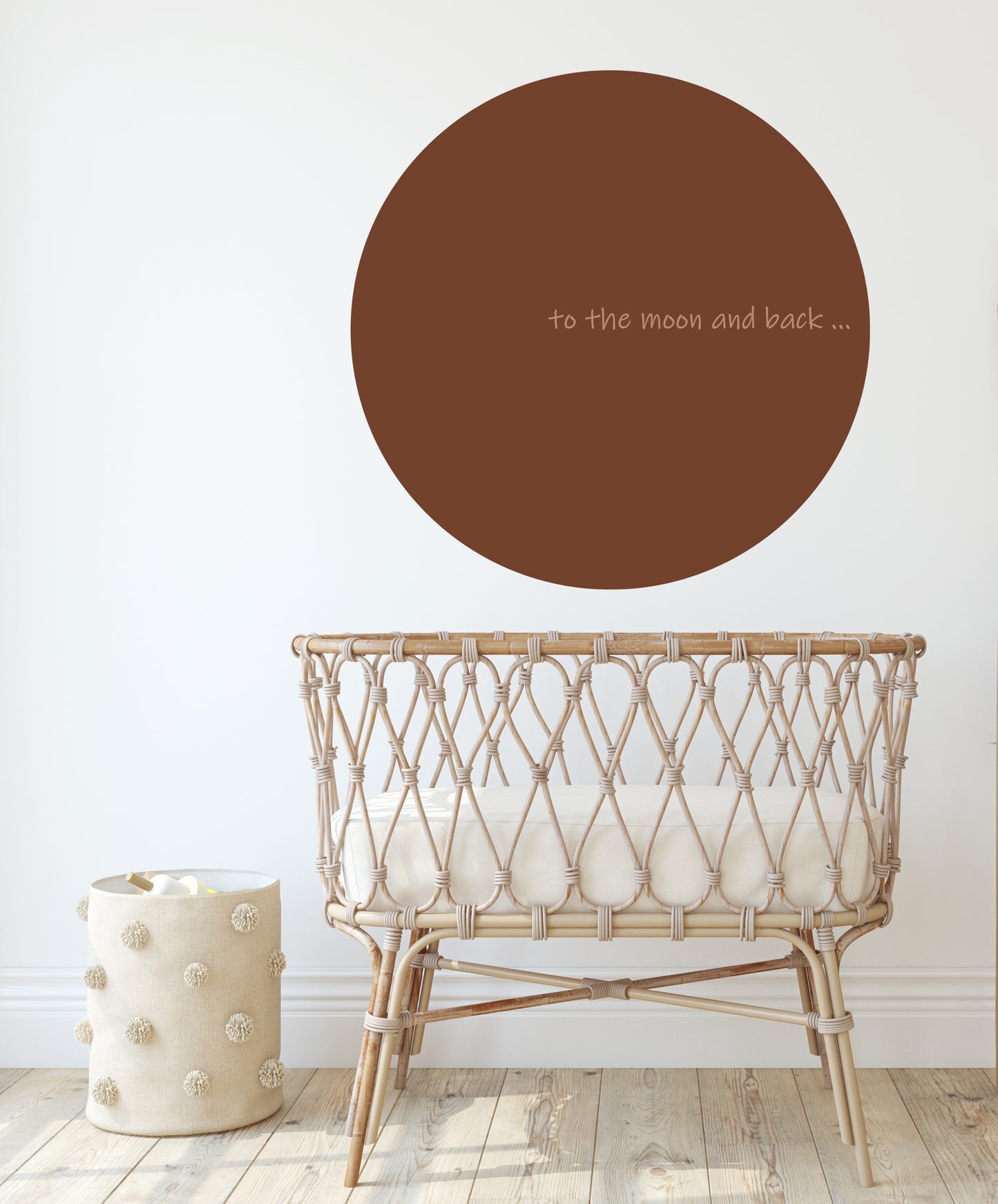 To the moon and back Wallpaper Circle Children's Room - Unicolours