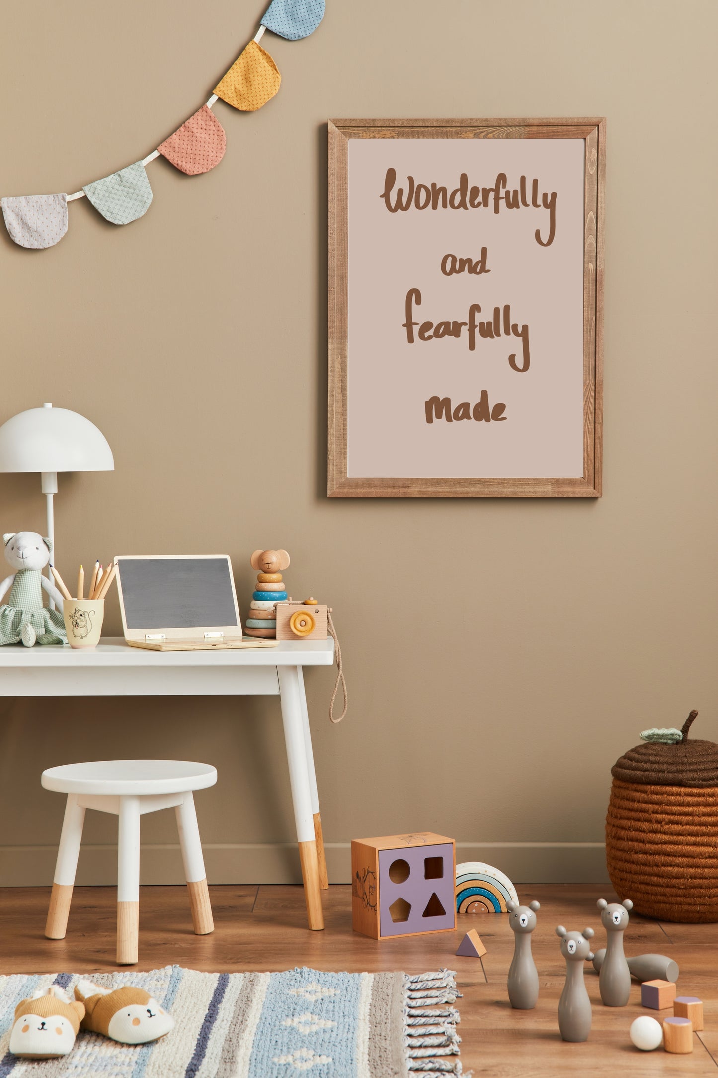 Wonderfully and fearfully made - nursery poster